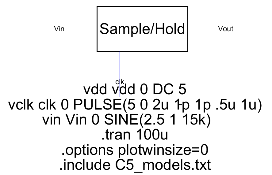 sample and hold simulation circuit