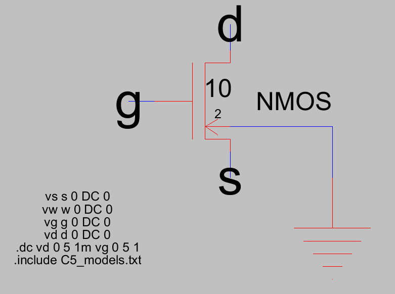 NMOS schematic