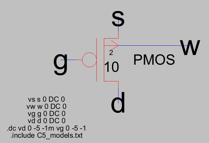 PMOS schematic