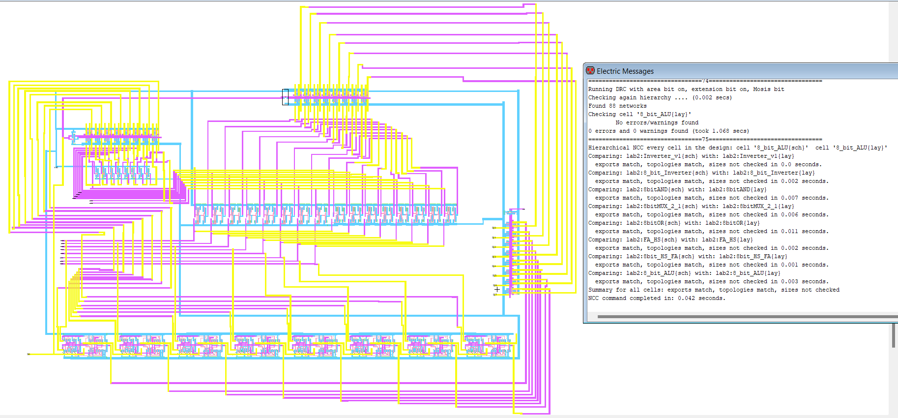 8 bit ALU layout