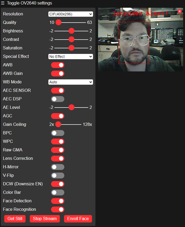 face recognition initiated