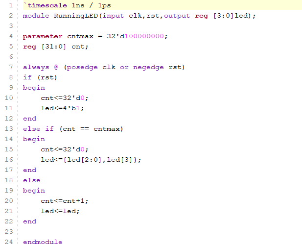 Running LED code