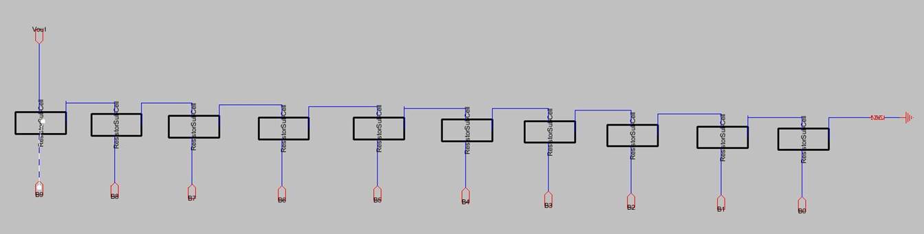 A line of rectangular objects

Description automatically generated