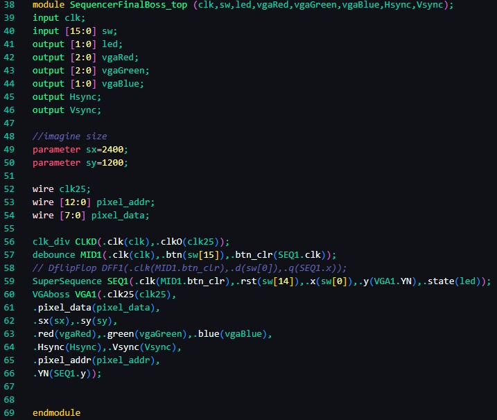 A computer screen shot of a program code
Description automatically generated