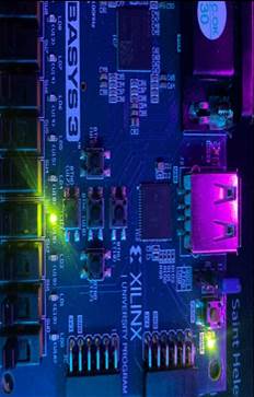 A close up of a circuit board

Description automatically generated