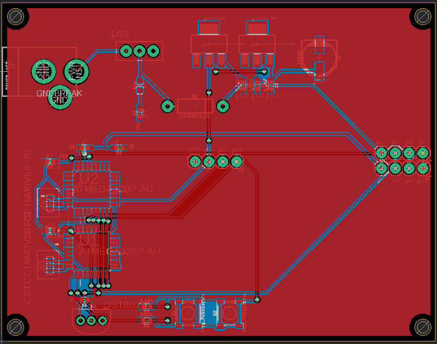 Figure 4 - Updated board design to include buttons
