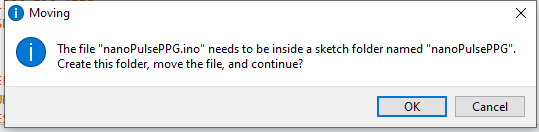 Create a file for the .ino code