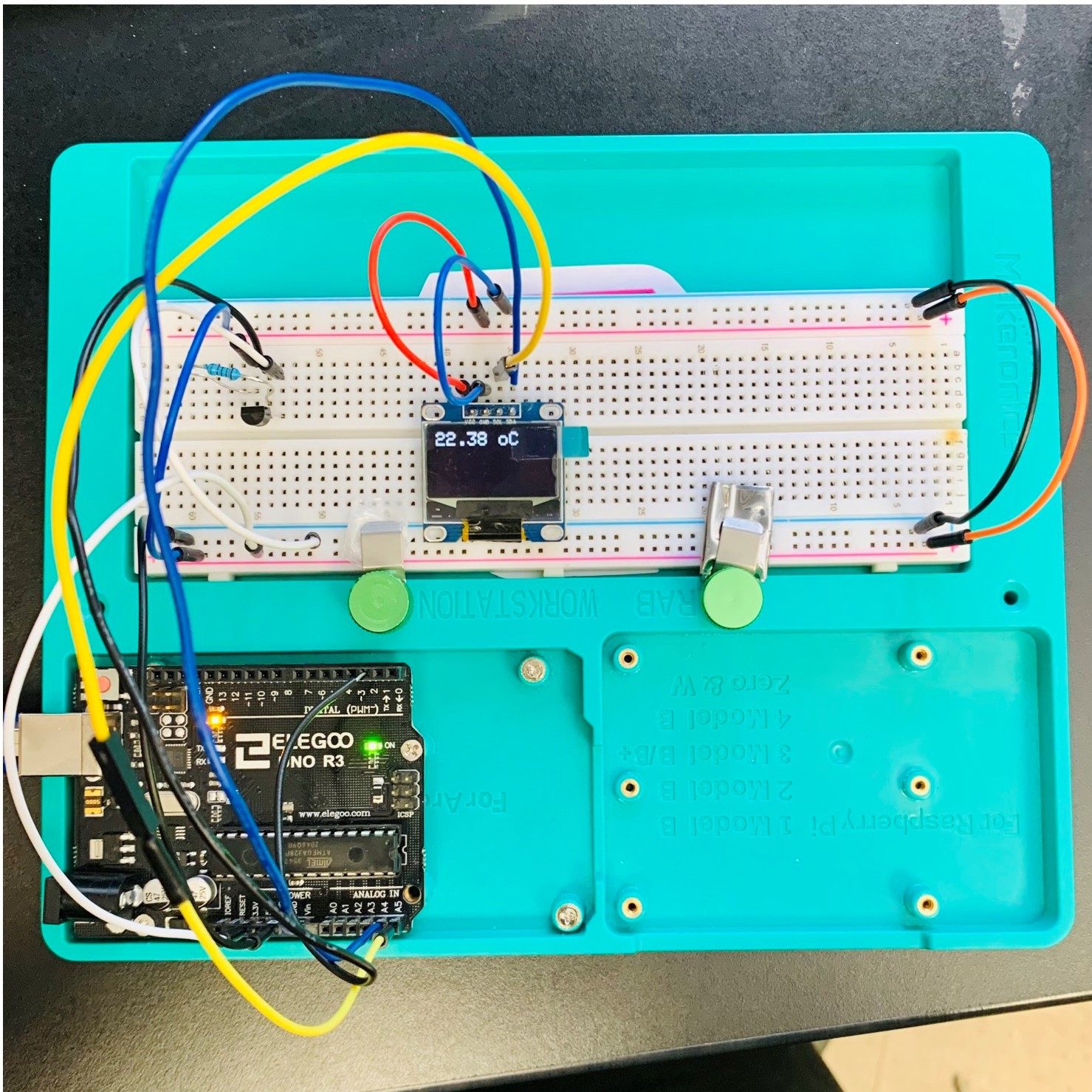 read temperature to ssd1306 oled module