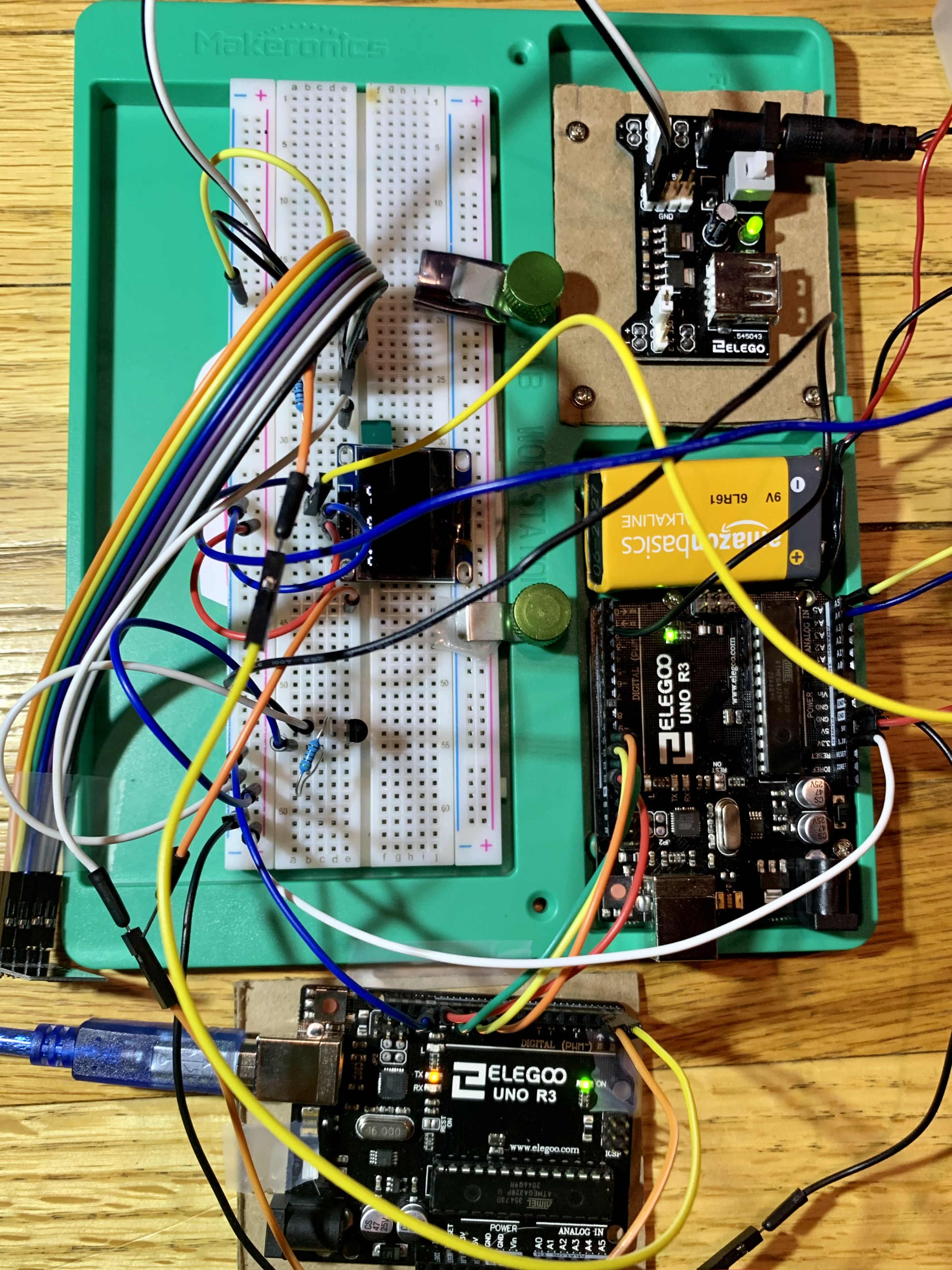 wiring to breadboard with two Arduino Unos